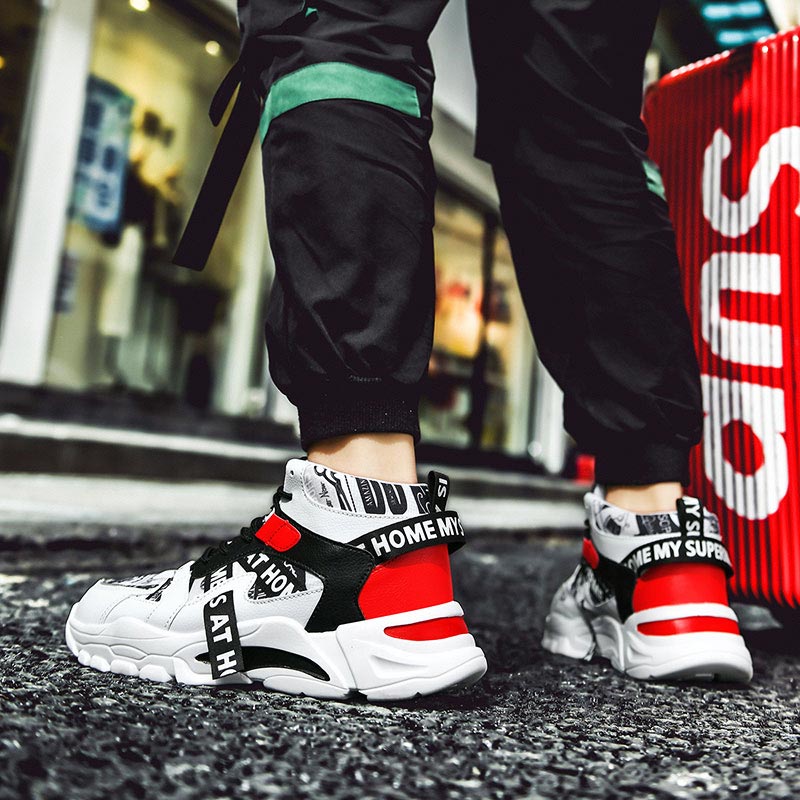 Large Size High Top Chunky Man - đánh giá và giá Streetwear Brand With White Flowers