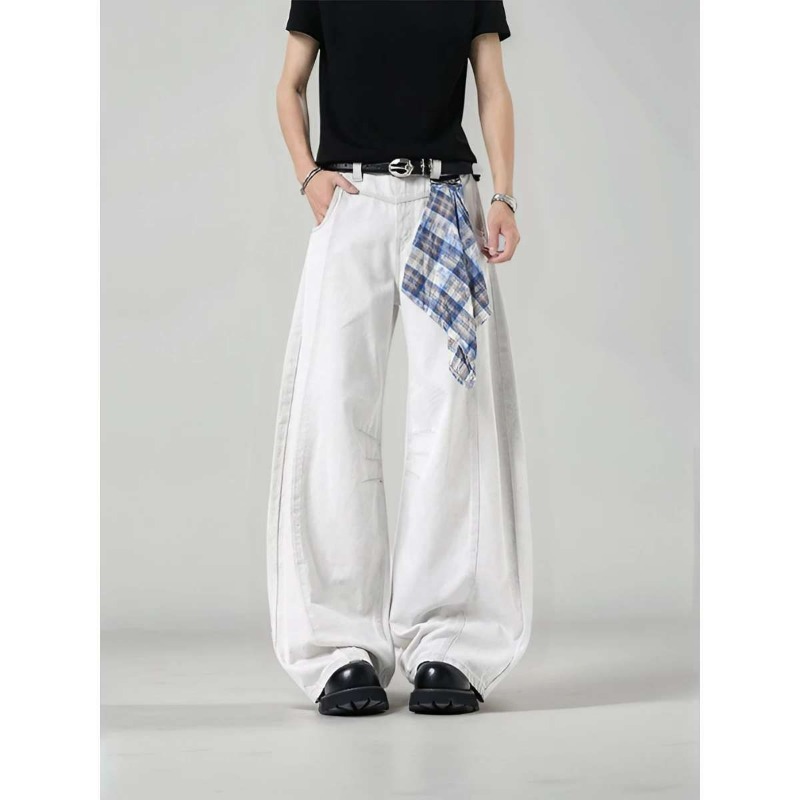Men's Loose Wide Leg Plaid Pan - đánh giá và giá Brand Of Streetwear