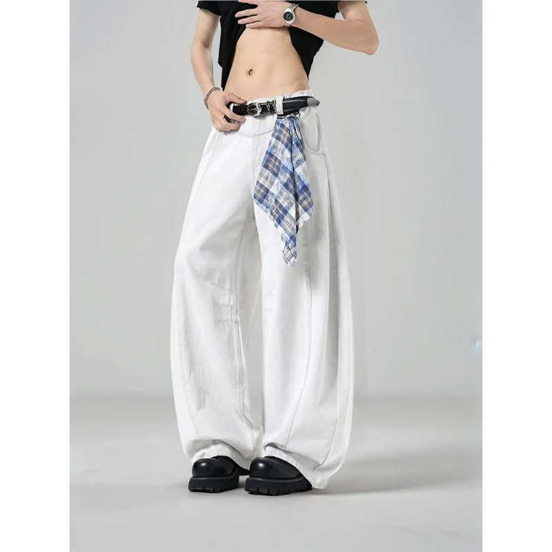Men's Loose Wide Leg Plaid Pan - đánh giá và giá Brand Of Streetwear